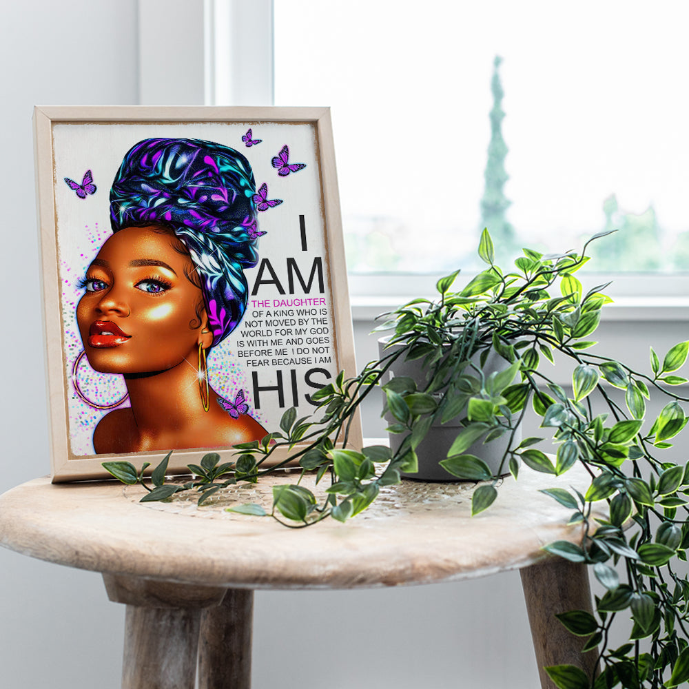 spiritual African American Wall Art - Scripture Motivational poster Bible Verse Wall Art - Religious Wall Decor - Christian Gifts for Black women, Girl - Women's empowerment Inspiration God Wall Decor