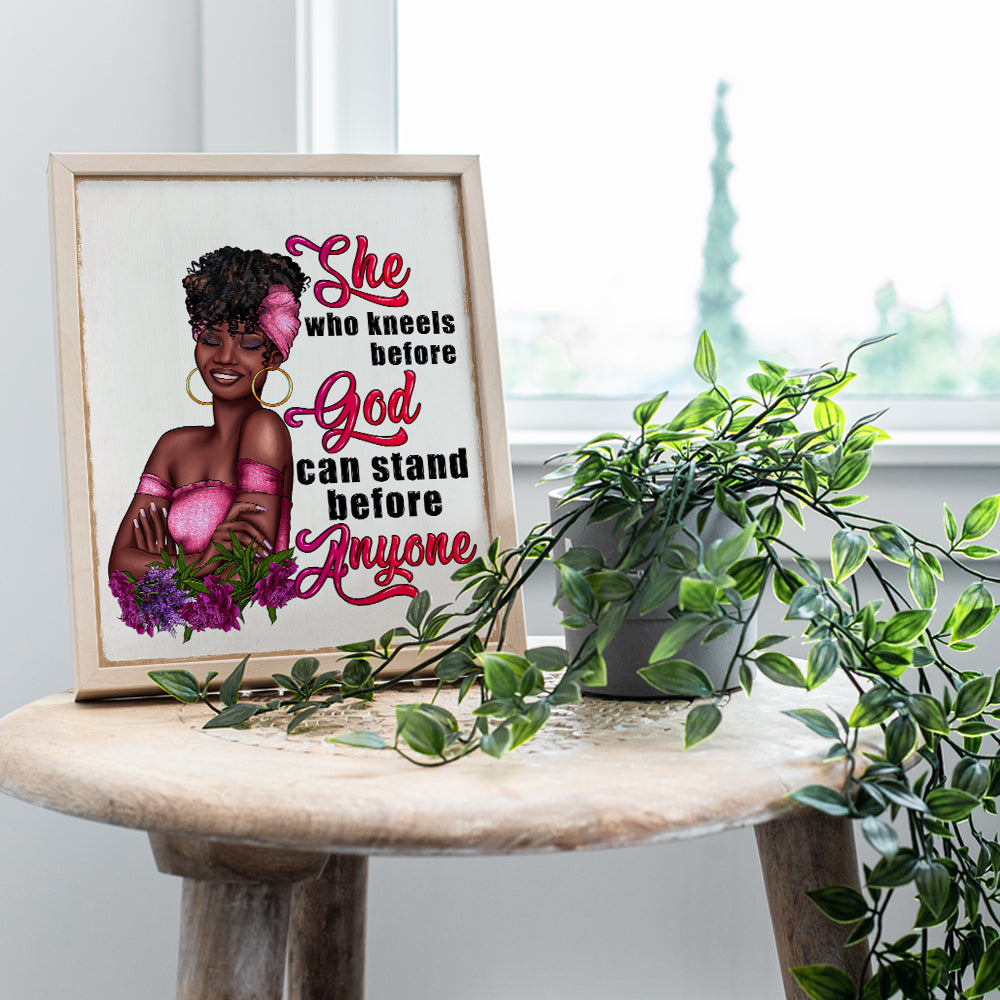 Black Girl Christian Wall Decor - Bible Verse Christian Gifts for African Americans - Religious Wall Art for Women - Jesus Poster for Black Women, Woman - spiritual Gifts, Scripture, Psalms, Prayer