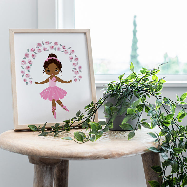 African American Wall Decor - African American Girls - Black Girl Gifts - African American Girl Gifts - Black Wall Art - Black Culture - Afro Wall Art - Ballerina Wall Decor - Little Girls Room Decor