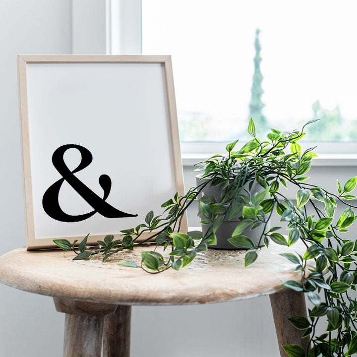 Ampersand Wall Decor - Gift for Vintage Typewriter Fans, Writer, Author, Journalist, Literature, Literary Fans, Executive Assistant - 8x10 Home Decoration UNFRAMED Art Poster Print