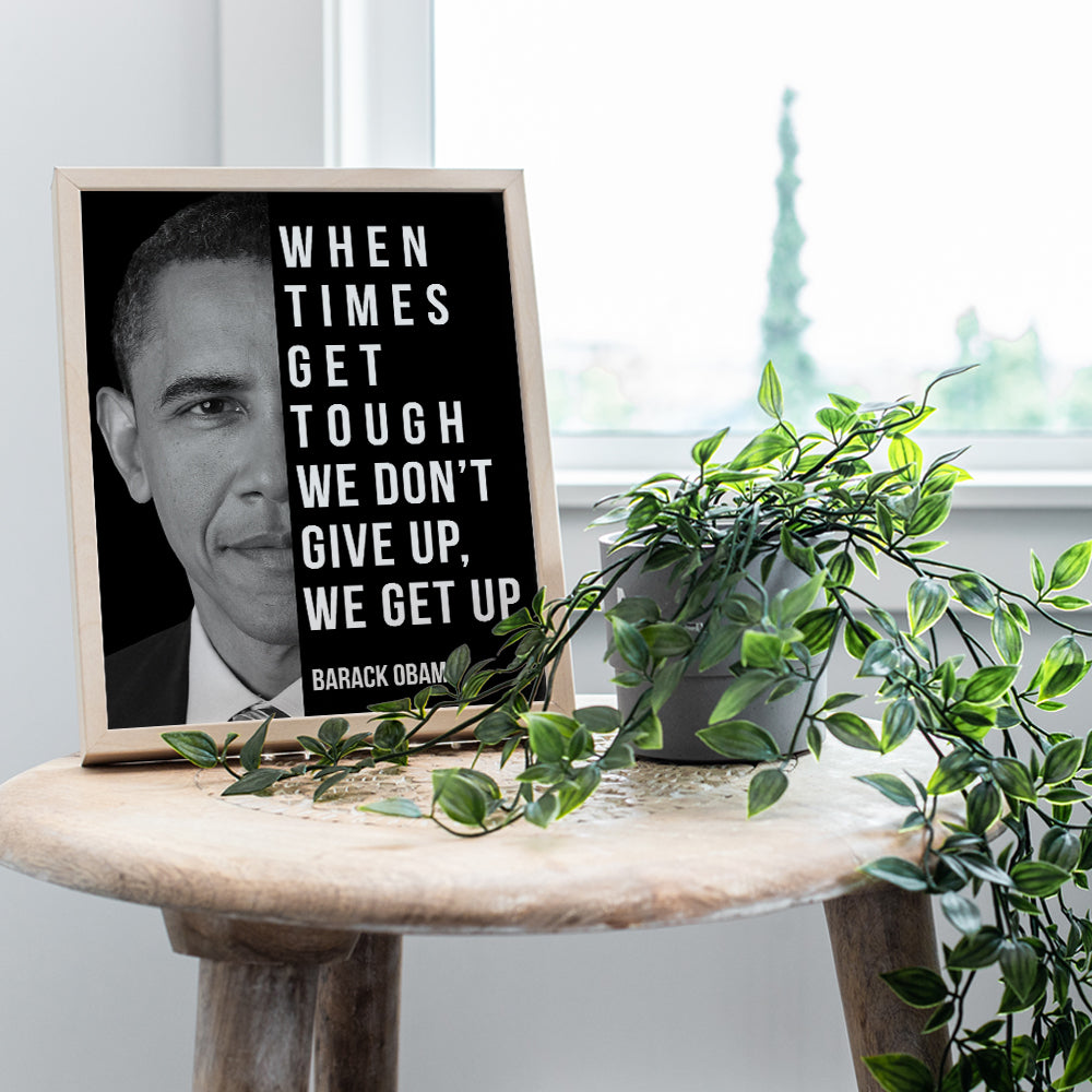 Barack Obama Art - Motivational Quote, 8x10 Inspirational Saying Poster - Home Decor, Decoration for Office, Bedroom, Living Room - Gift for Black African American, Democrat - UNFRAMED Photo