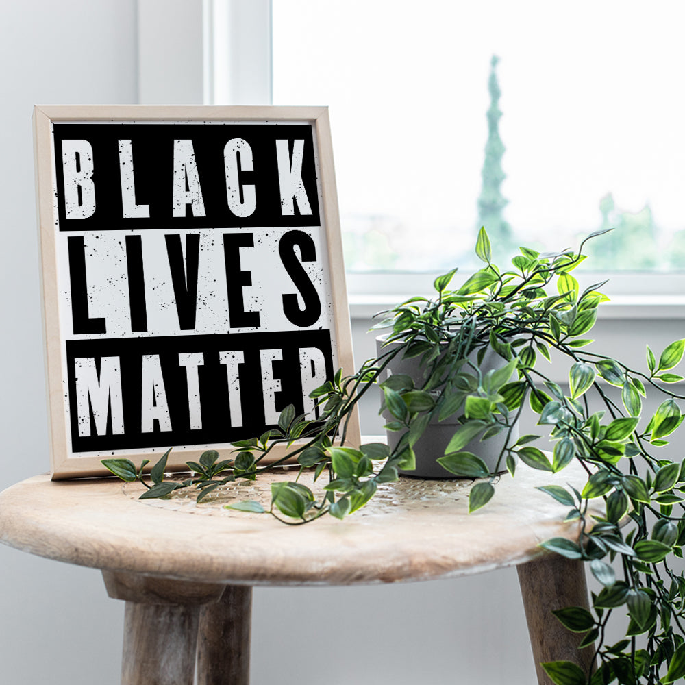 Black Lives Matter Wall Art Poster - 8x10 African American Pride Print for Living Room, Bedroom, Office - Gift for Black History Month, Civil Rights, Martin Luther King, Malcolm X Fans - UNFRAMED