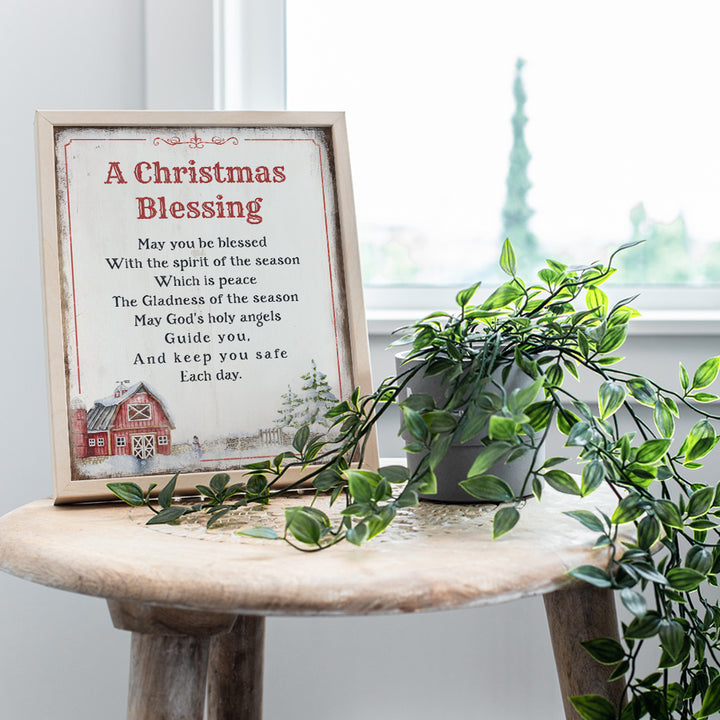 Rustic Farmhouse Christmas Decor - Cute Old Fashioned Country Christmas Decorations - Xmas Decorations - Christian Religious Christmas Home Decor - Unique Retro Vintage Holiday Wall Decor Poster