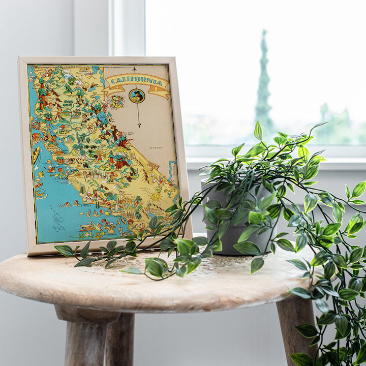 California Poster - California Wall Decor - California Wall Art - California Travel - Unique Gift for CA, Los Angeles, LA, San Francisco Fans - Vintage Retro Travel Posters Room Decoration - 8x10