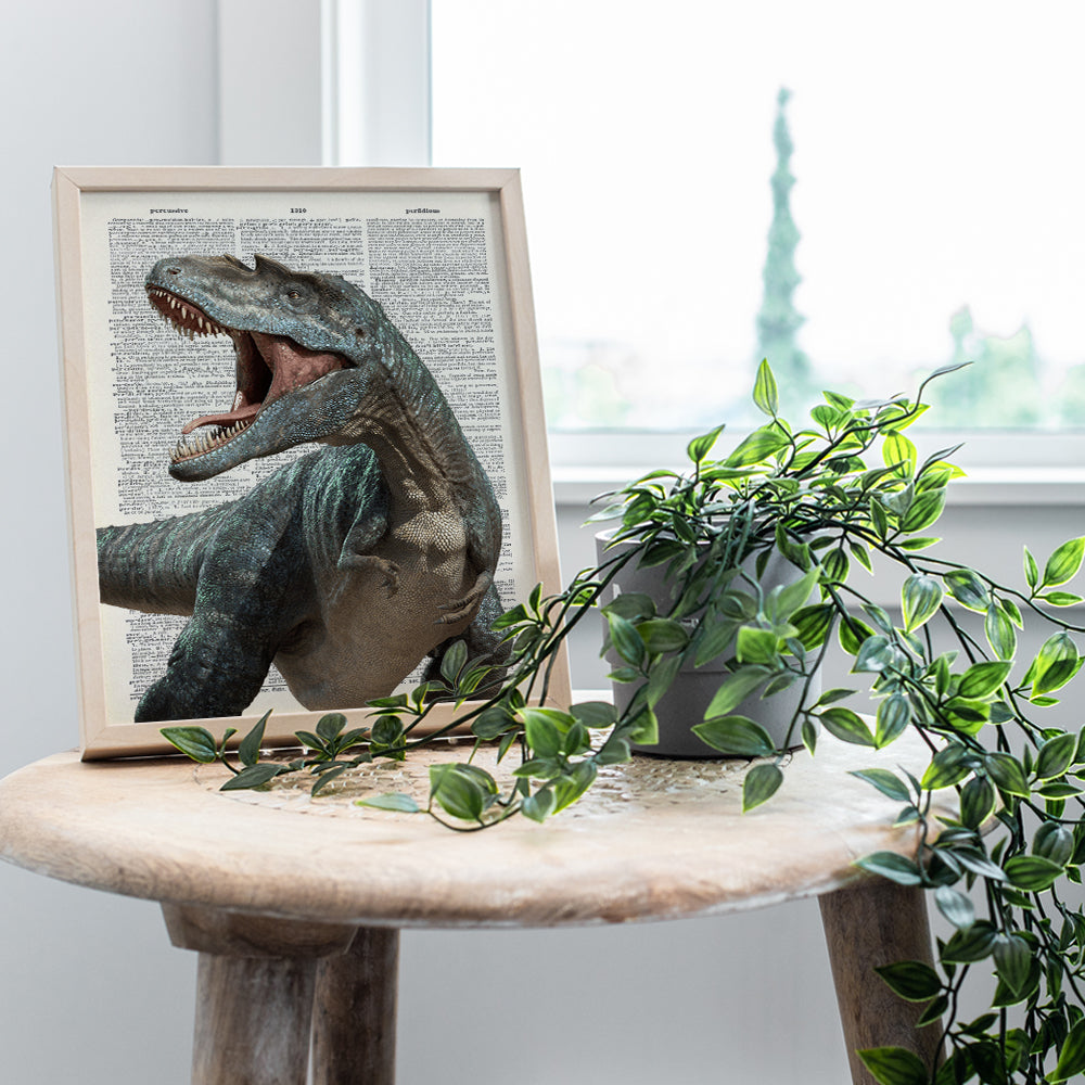 Kids Dinosaur Wall Art - Dinosaur Wall Decor - Dinosaur Wall Art - Dinosaur Room Decor - T-Rex - Dinosaur Poster - Dino Wall Decor - Dino Decorations - Tyrannosaurus Rex Boys Bedroom Decor - Boys Room