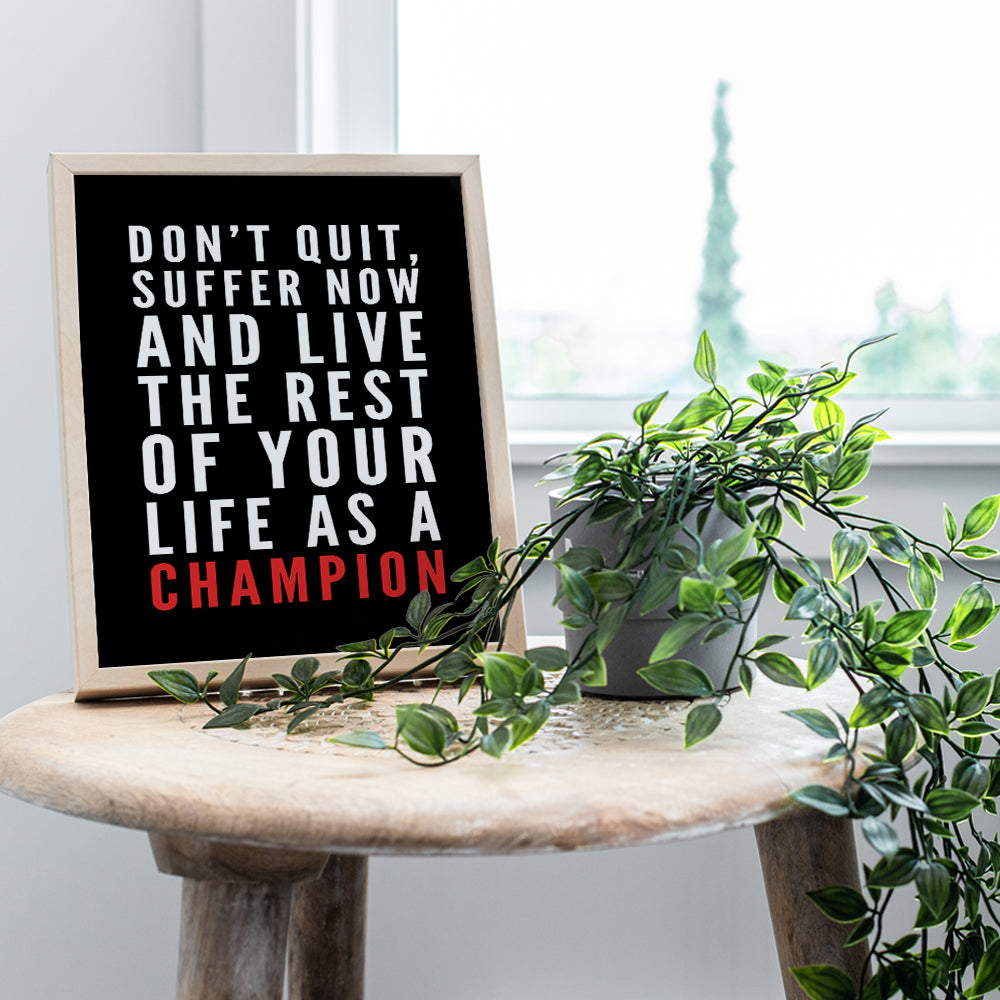 Motivational Quote Wall Art, Home Decor - Gift for Entrepreneur, Coach, Trainer, Boxing Fans - Inspirational Poster, Print - Unique Room Decorations for Office, Gym, Kids Room - 8x10 Unframed