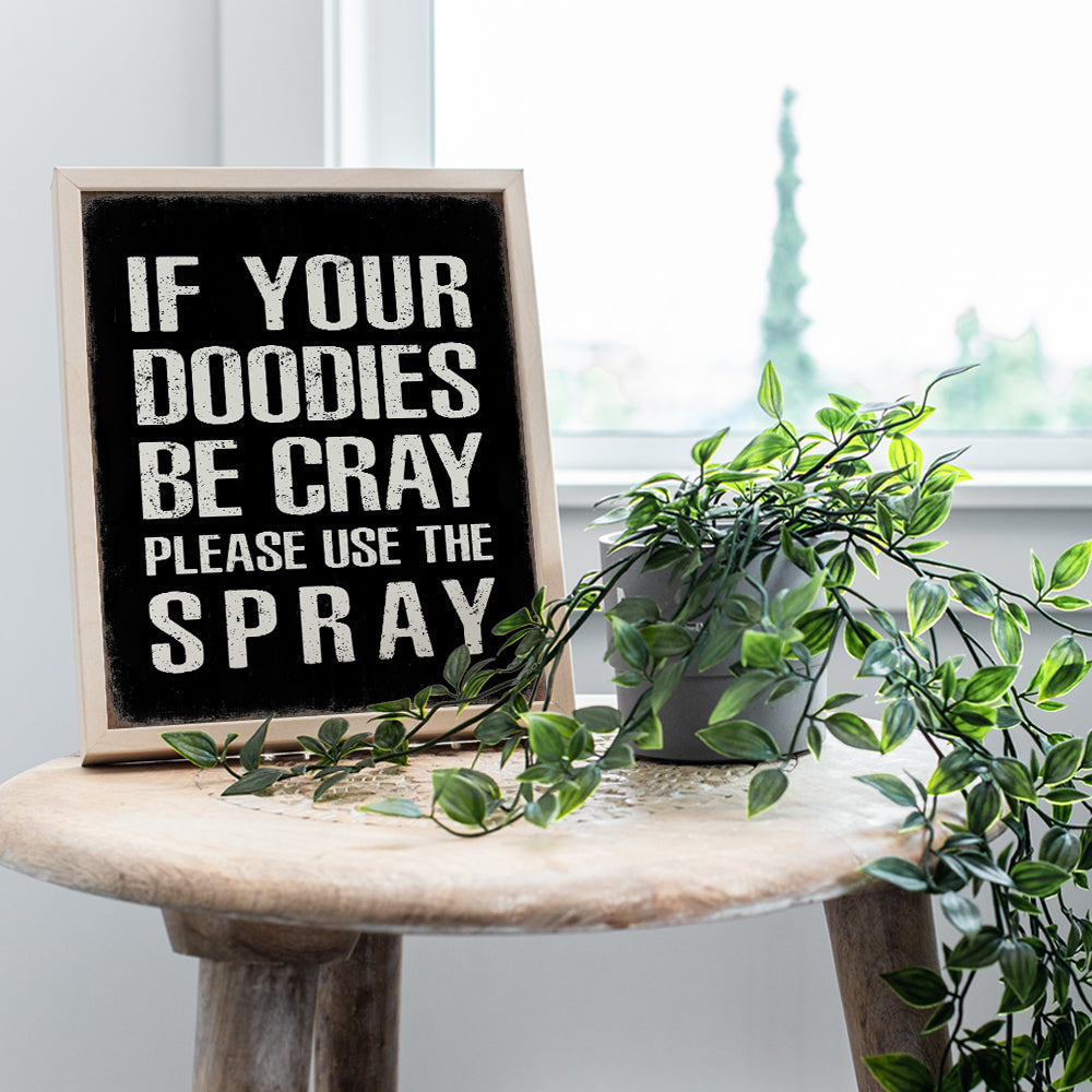 funny Sayings Bathroom Wall Decor - Black and White Typography Wall Art for Modern Bathroom, Restroom, Powder room - Black Bathroom Decor for Men - Cute Sayings funny Home Decor - Bathroom Pictures