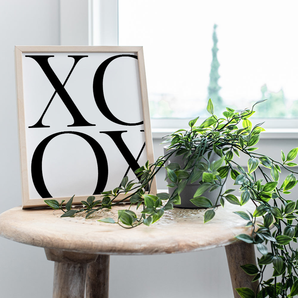 XOXO Unframed Wall Art Print - Perfect Affordable Gift - Modern Chic Home Decor - Ready to Frame (8X10) Photo - Hugs and Kisses