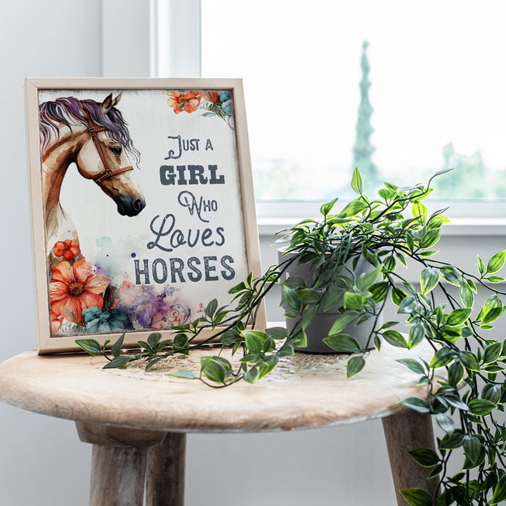 Cowgirl Horse Wall Art & Decor - Rustic Wall Decor - Shabby Chic Boho Wall Decor - Western Home Decor for Women Woman Girls Room, Living room, Bedroom - Country Farmhouse Pictures - Barn Wall Decor