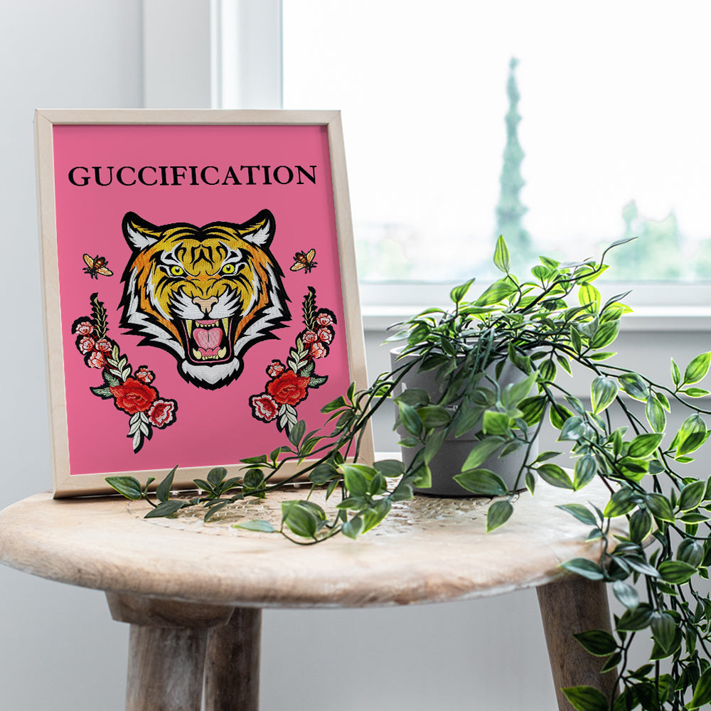 Poster of Gucci Wall Art - Glam Luxury Designer Room Decor - High