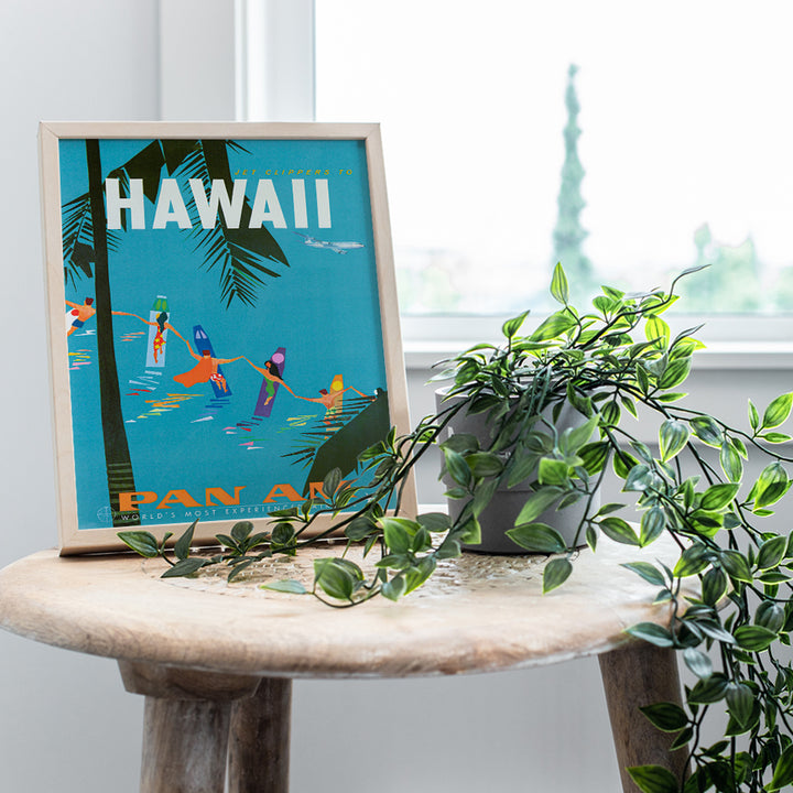 Hawaii Travel Poster Wall Art Print - Unique Hawaiian Home Decor for Tropical Beach House, Bedroom, Bathroom, Living Room - Makes a Great Gift - 8x10 Photo Unframed