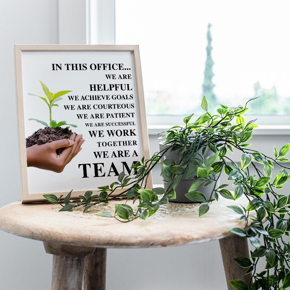 Office Wall Decor - Motivational Wall Art Quote - 8x10 Inspirational Wall Art Poster - Unique Gift for Boss, Managers, Team Leaders, Men Women - Unique 8x10 Room Decoration - UNFRAMED Picture Print