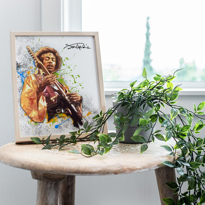 Jimi Hendrix Unframed Wall Art Print - Great Gift For Musicians, Guitarists and Rock n Roll Fans - Retro Chic Home Decor - Ready to Frame (8x10) Vintage Photo