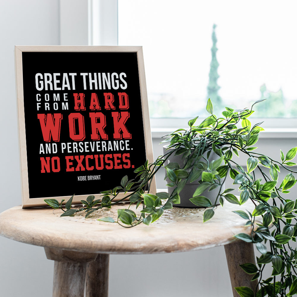 Motivational Quote - Cool Gift for Basketball Fan, Men, Boys, Teens - Inspirational Wall Decor, Art Decorations for Office, Bedroom, Living Room - 8x10 Sports Saying Poster - UNFRAMED