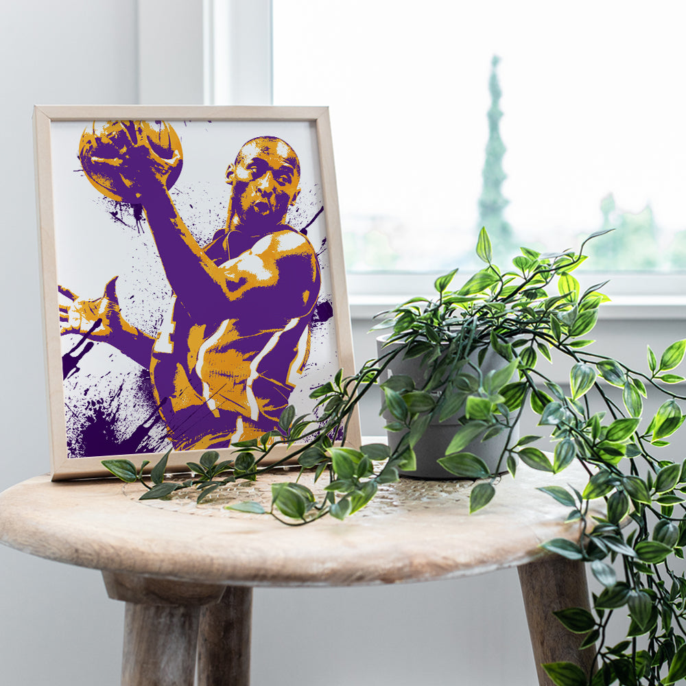 Kobe Bryant Poster - 8x10 Kobe Wall Decor -Basketball Wall Decor - Unique Gift for Los Angeles Lakers Fans, Men - Boys Room Decor, Teen Bedroom Decor, Sports Bar - Art Print Picture