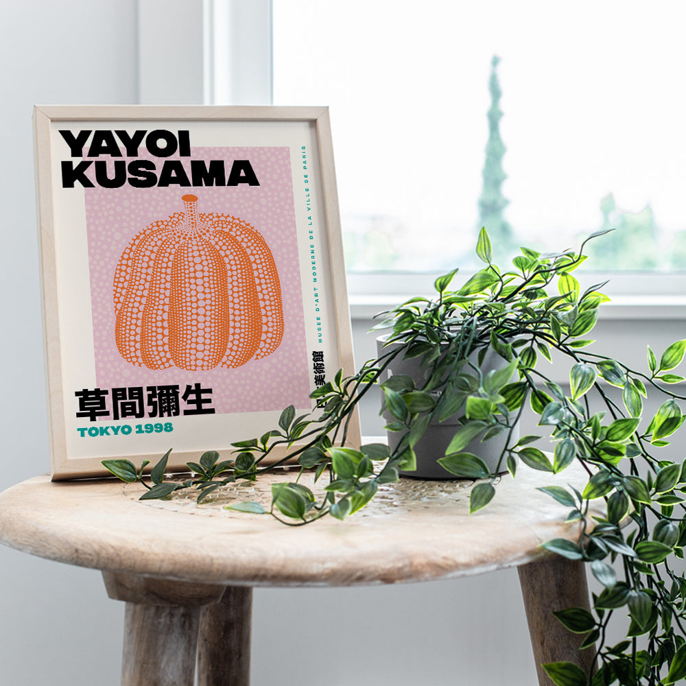 Yayoi Kusama Wall Art & Decor - Gallery Wall Art - Modern Wall Art - Contemporary Wall Art - Museum Poster - Pumpkin Picture Print - Living Room, Bedroom - Women, Men, Housewarming Gift -8x10 Unframed