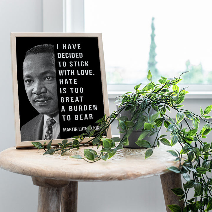 Martin Luther King Quote - Inspirational MLK Saying Wall Art Decor Poster, 8x10, for Living Room, Bedroom, Classroom - Gift for African American, Black Women, Men - UNFRAMED Print