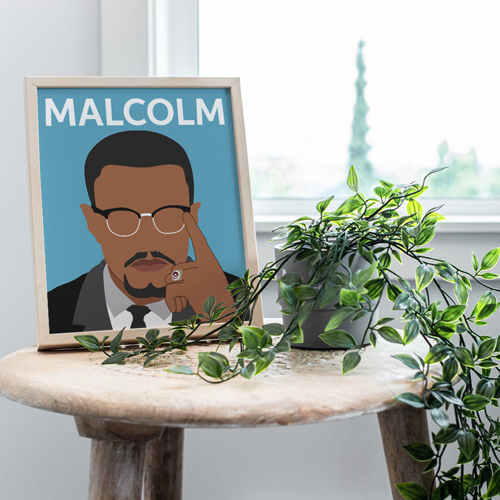 Malcolm X Poster - African American History - Civil Rights Sign - Gift for Black Men, Women - African American History, Black Lives Matter Wall Art Decor Picture for Living Room, Bedroom, Home -8x10