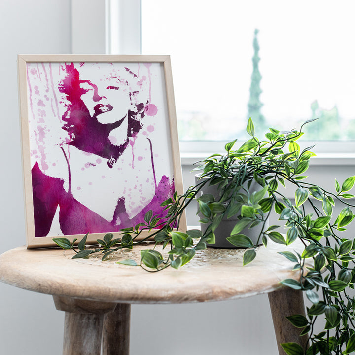 Marilyn Monroe Wall Decor - Marilyn Monroe Wall Art - Hollywood Movie Gifts - Home Theater Decor - Chic Glam Home Decor Picture - Pink 8x10 Poster Print