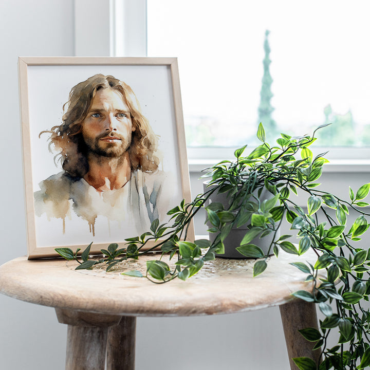 Jesus Christ Christian Wall Decor - Jesus Poster, Jesus Picture, Jesus Painting - Religious Wall Art - inspiring Christian Gifts for Women, Men - Spirituality Inspiration, Prayer, Psalms, Blessing Art