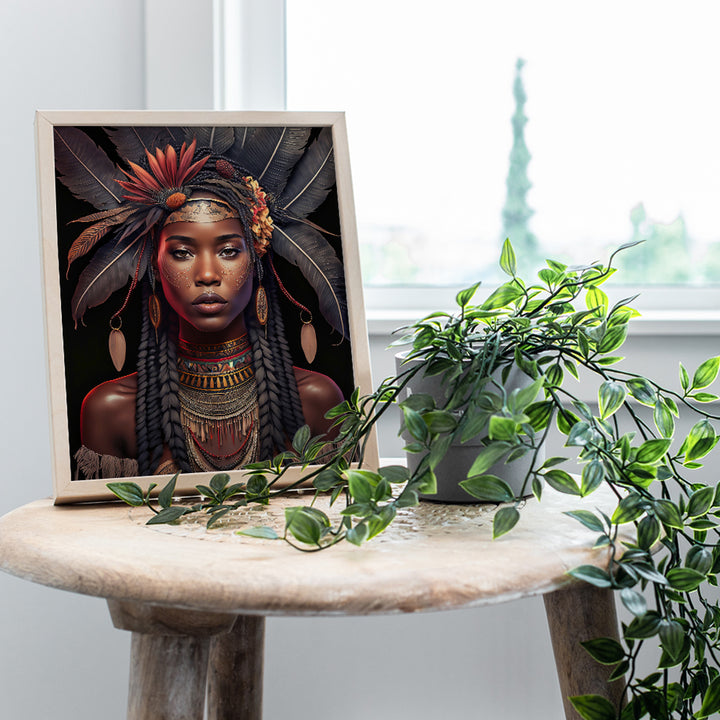 African Americans Black Art - Inspirational Black Woman African American Wall Art & Decor - Boho-chic Black women Bedroom Office Living room Home Decor - positive Empowerment Room Decor Poster 8x10