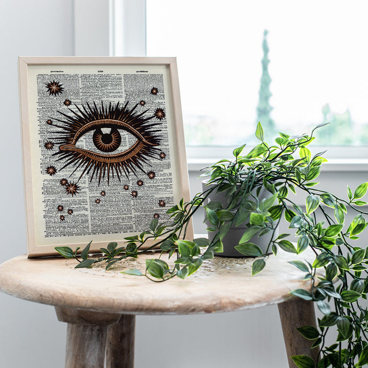 Evil Eye - All Seeing Eye Occult Decor - Goth Wall Art - Gothic Decor - Masonic Gifts for Men - Pagan Decor - Paganism - Wicca, Wiccan, Black Magic Decor - Psychic, Fortune Teller Accessories