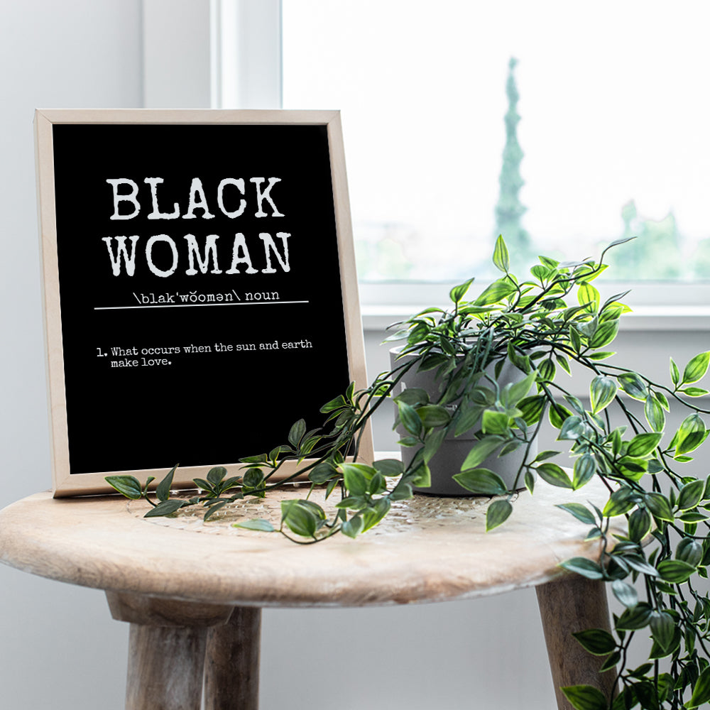 Black Woman Wall Decor - African American Women Wall Art - Black Women - 8x10 Motivational Inspirational Posters - Positive Quotes Decoration - Encouragement Gifts for Girls, Teens - Empowered Women