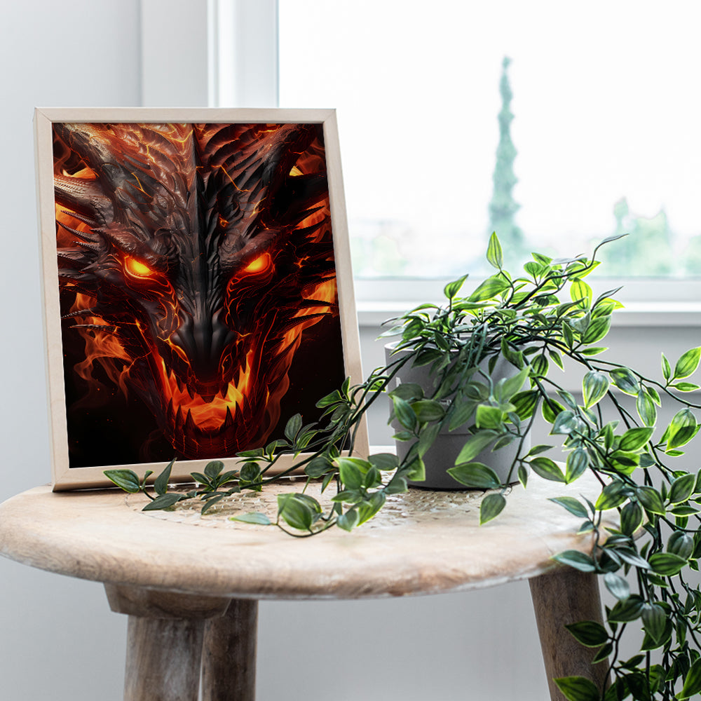 Dragon Wall Decor - Sci Fi Wall Art - Wall Decor for Men - Boys Room Decor, Man cave Decor - Video game Room Decor, Gaming Gamer Room Decor, Dorm Room Decor- Dragon Decorations - Fantasy Gamer Gifts