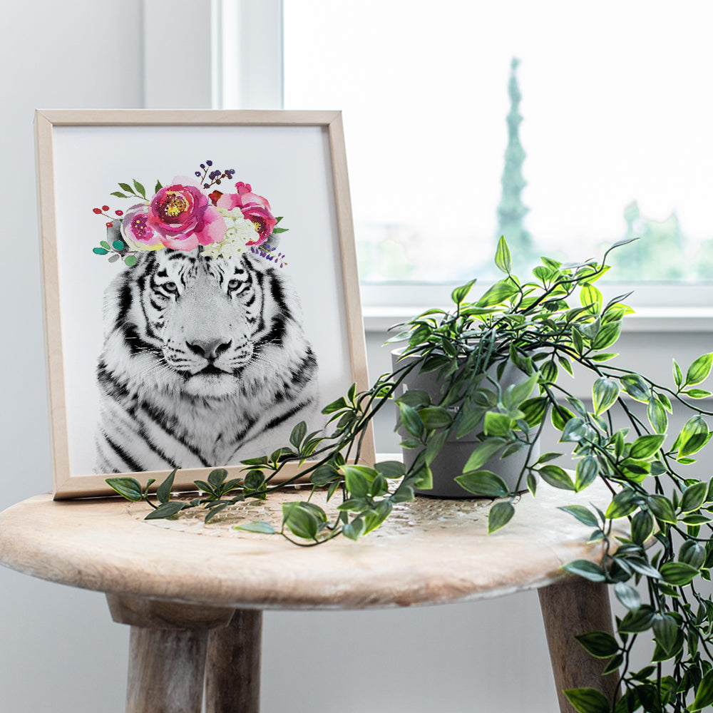 Tiger Wall Art Poster - Tiger Wall Decor Picture Room Decorations - Jungle Animals Home Decor for Women, Girls, Teens or Kids, Living Room, Bedroom, Nursery - Cute Tiger Gifts