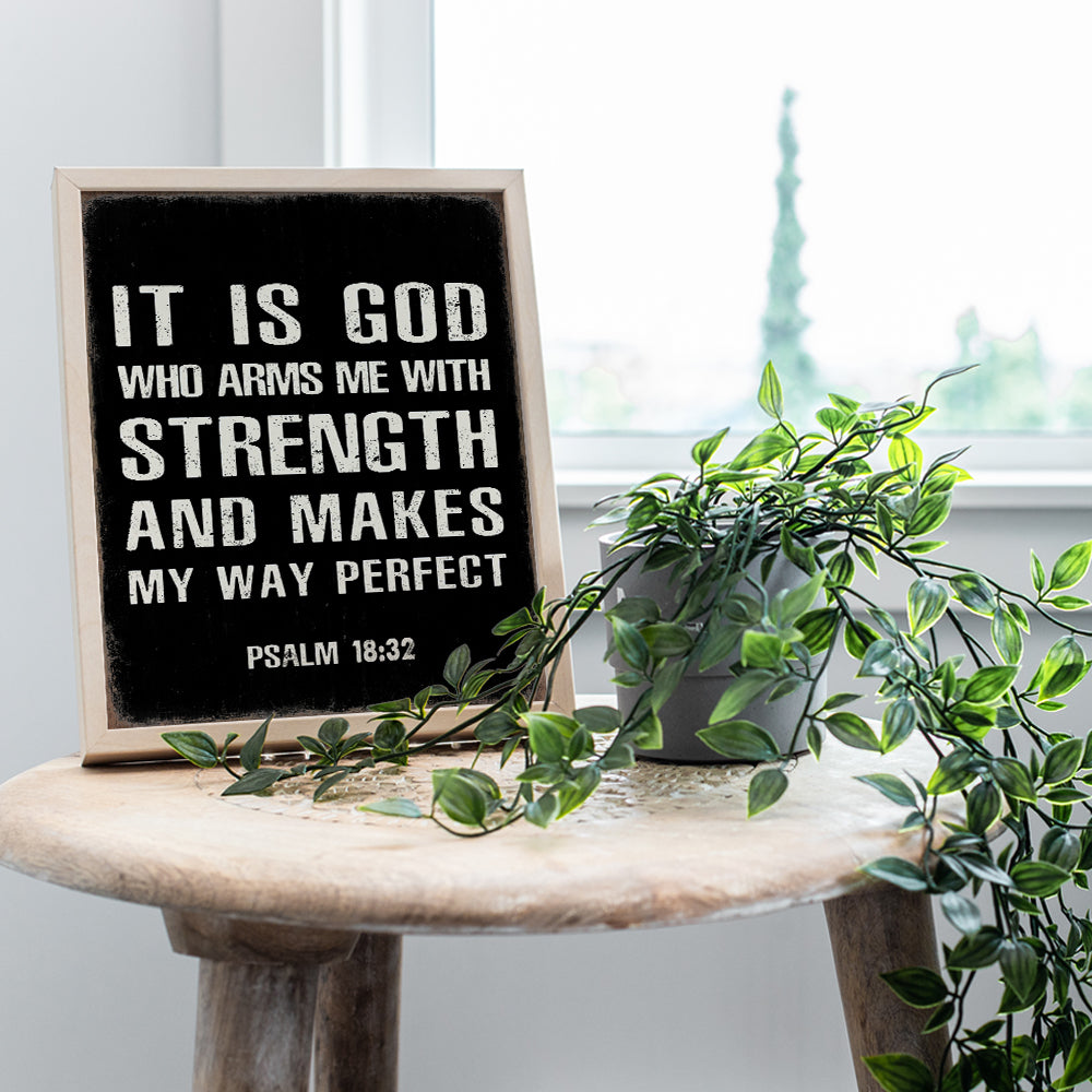 Religious Gifts for Men Decor - Christian Wall Art - Inspirational Holy Scripture Bible Verses Psalms - Catholic Gifts for Pastor, Ordained Minister - God Wall Decor - Spiritual Church Decorations