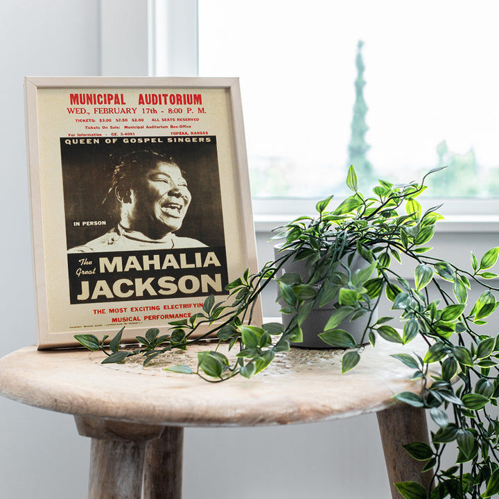 Mahalia Jackson Poster - Gospel Music - African American Wall Art - Black History - Black Culture - Famous African American Women Wall Decor - Black Music - Vintage Concert Posters - Afro Wall Art