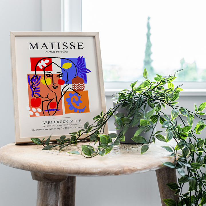 Henri Matisse Gallery Poster - 8x10 Matisse Wall Art - Matisse Print - Minimalist Wall Decor - Abstract Wall Decor - Line Art Wall Decor - Aesthetic Pictures - Boho Wall Decor - Mid Century Wall Art