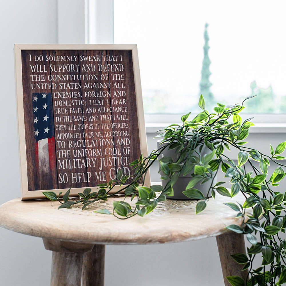 Military Decorations - American Flag Wall Decor - Patriotic Wall Decor Gifts - Marine Corps, Navy, Army, Air Force, US Veterans, Republicans - Rustic Wall Art - Living Room, Home Office Decor