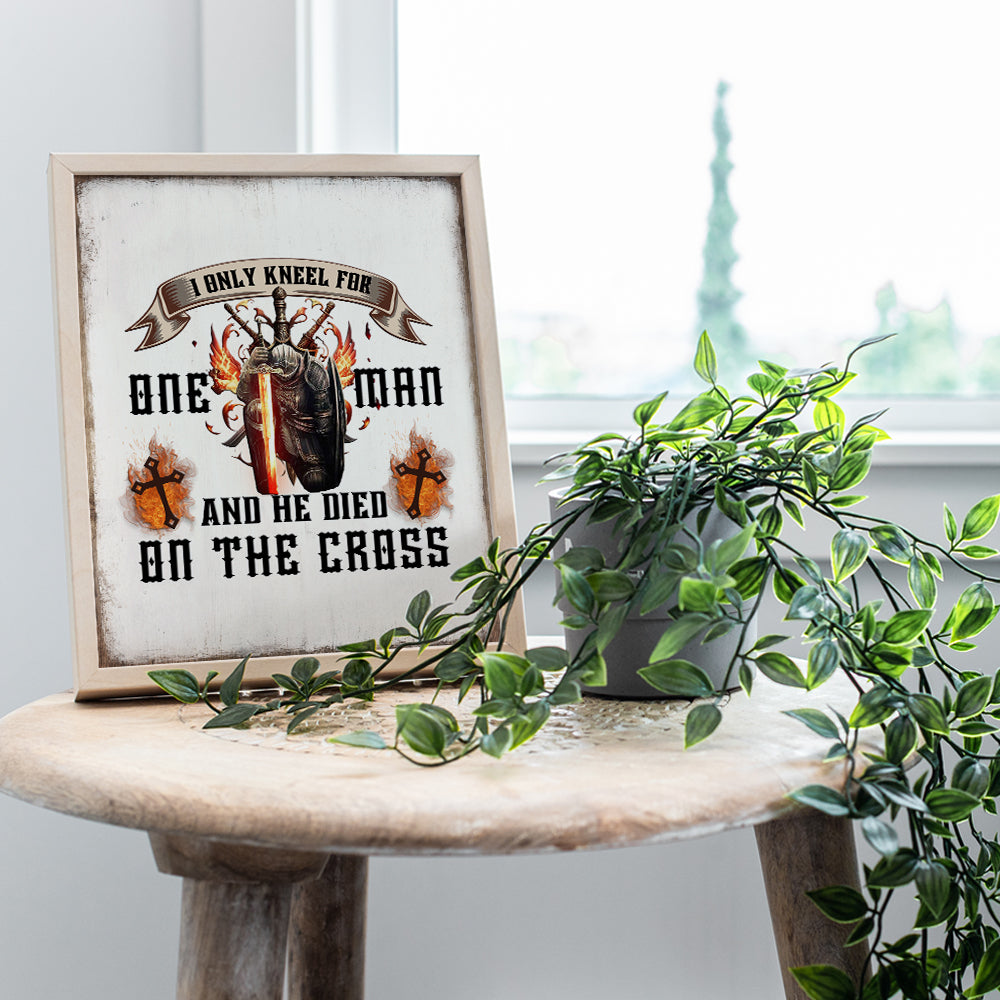 Christian Wall Art for Men - Masculine Wall Decor - Jesus Christ Home Decor - Catholic Christian Faith Room Decor - Religious Gifts for Him - Rustic Man Cave Decor - Macho Man spiritual Bible Quotes