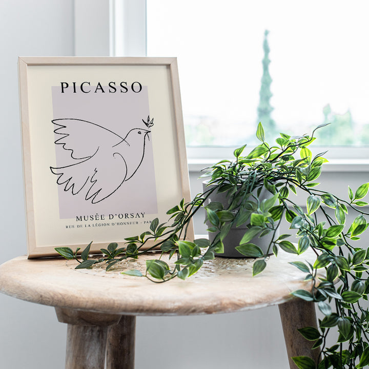 Pablo Picasso Wall Art & Decor - Pablo Picasso Poster 8x10 - Picasso Wall Art - Dove of Peace Picasso - Pablo Picasso Prints - Gallery Wall Art - Museum Poster - The Impressionists Decor - Pink