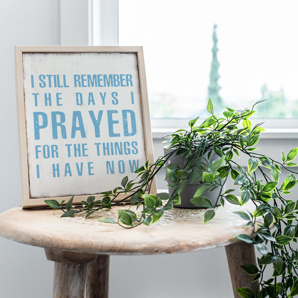 Christian Faith Quotes Wall Decor - Blessed Sign Home Decor - Inspirational Wall Decor for Women - Home Office Prayer Room Decor - Religious Blue Rustic Decor Motivational Wall Art - God Wall Decor