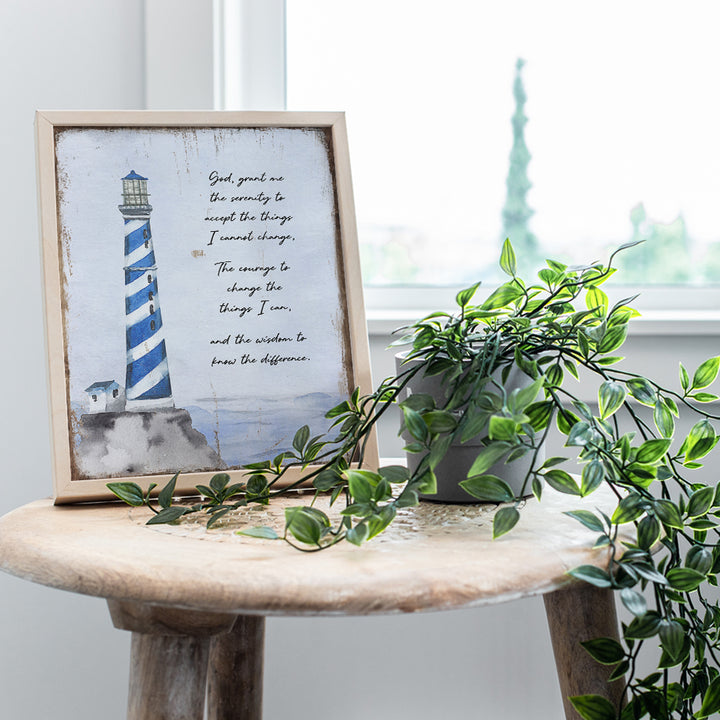 Twelve Steps and Twelve Traditions Wall Art - Serenity Prayer Wall Decor - Lighthouse Wall Decor - Alcoholics Anonymous Wall Decor - AA Sobriety Anniversary Gifts - 12 Steps Decorations Art Prints