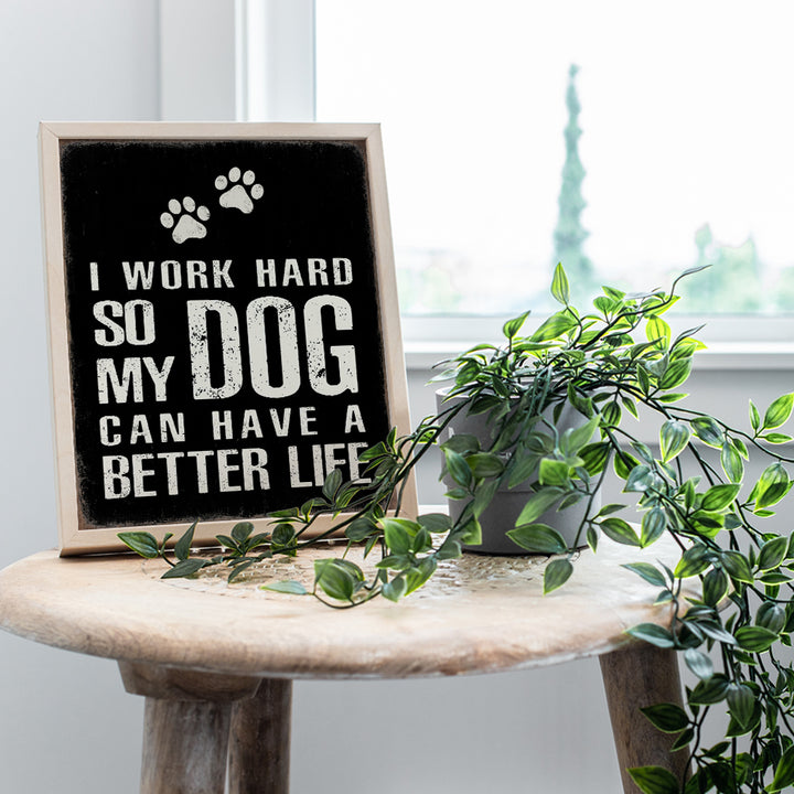 Dog Wall Art & Decor - Dog Wall Decor - Dog Quotes Wall Decor - Dog Gifts - Funny Dog Poster - Dog Lover Gifts for Women Men - 8x10 Dog Sign - Dog Wall Art - Unframed