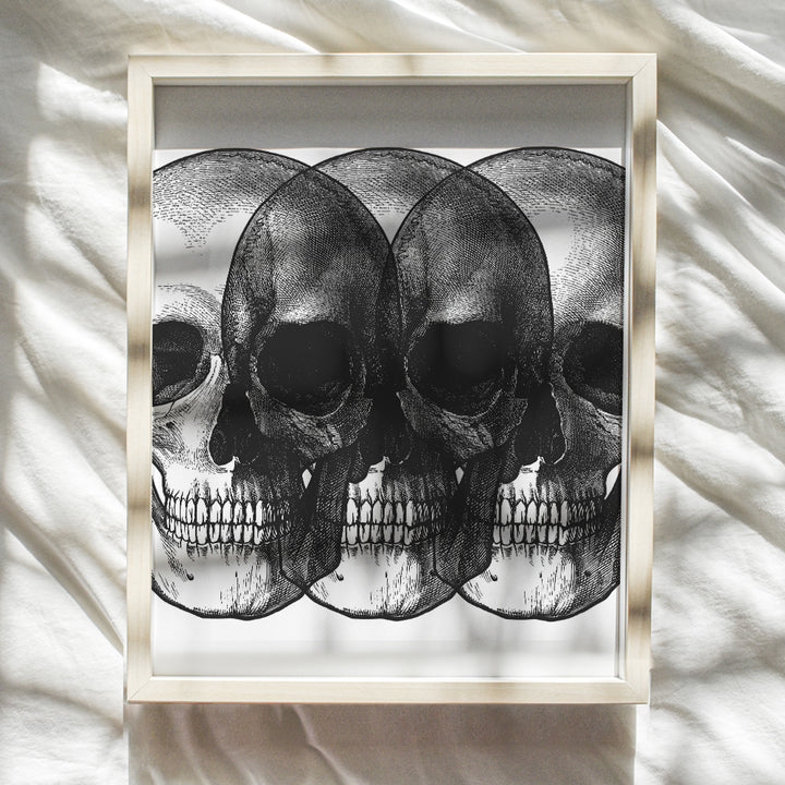 Contemporary Skulls Modern Pop Art Wall Decor Picture Print - Unique Gift for Steampunk, Hipster, Goth Fans, Men, Women, Teens - 8x 10 Room Decoration for Home, Apartment, Office, Bedroom, Bathroom