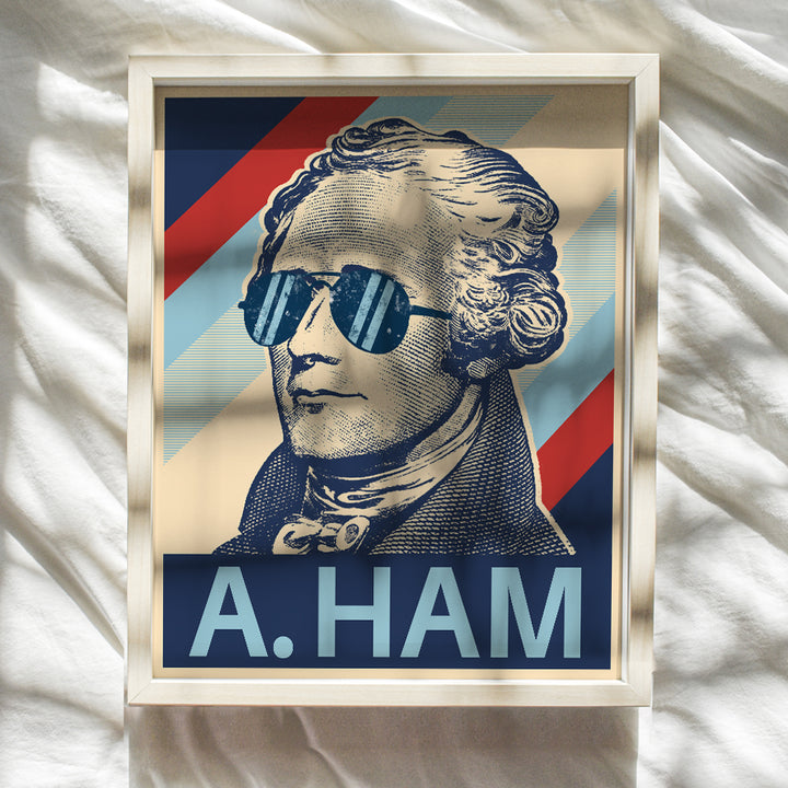 funny Wall Decor for Men - Cool Gift for Boys, Teens, Student, History Teacher - Alexander Hamilton Art Print - Broadway Musical Play Wall Decor for College Dorm Room, Man cave, Garage, Home Gym