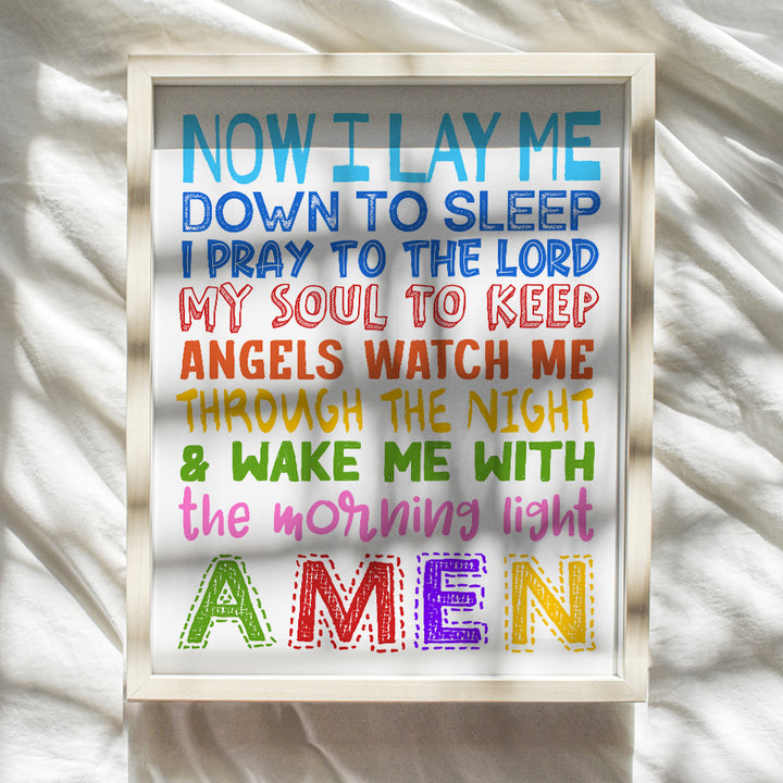 Jesus Christ Bible Verse Wall Art - Christian Gifts for Kids, Nursery Decor, Toddler Room Decor - Christian Wall Decor, God Wall Decor - Scripture Wall Art, Psalm 91 Wall Art - Faith, Prayer