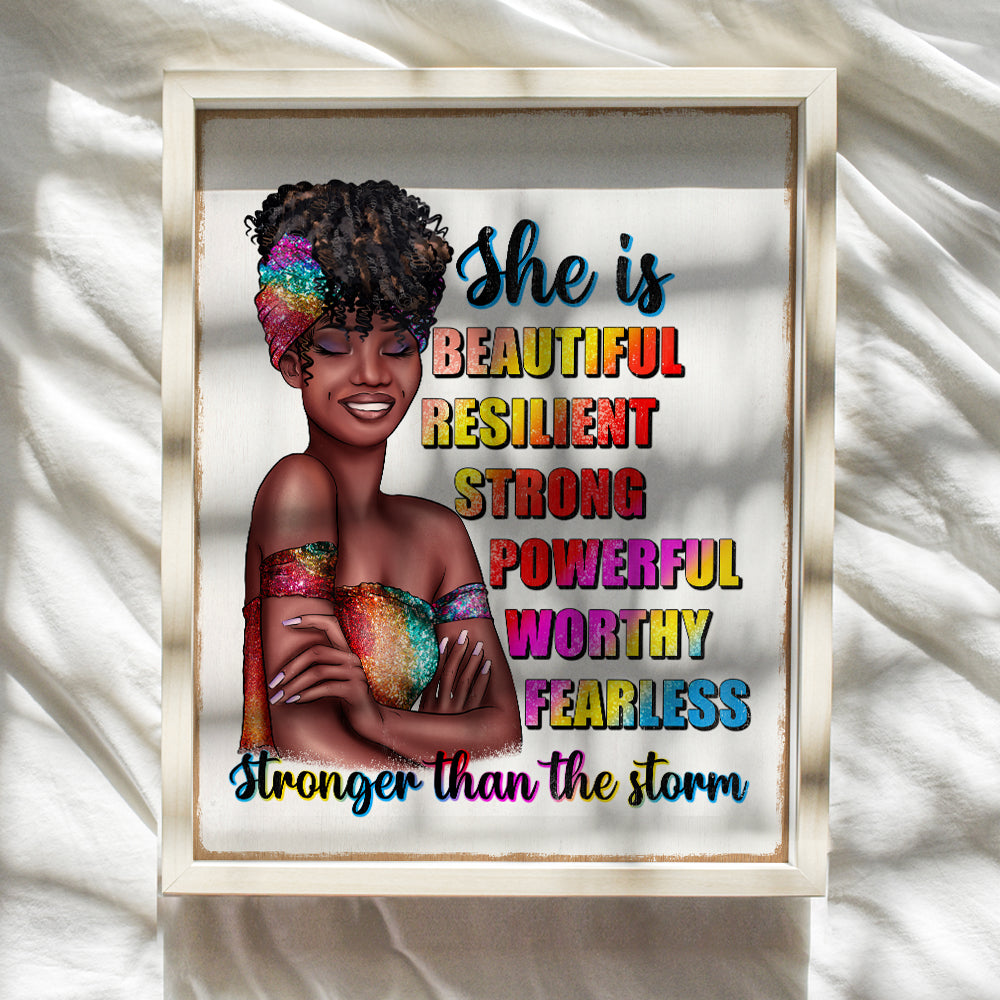 Black women Inspirational Wall Decor - Motivational Wall Art for Black Girl, Woman, Teen - Encouraging positive Quotes Wall Decor - Black Pride Women's Empowerment Affirmations for African Americans