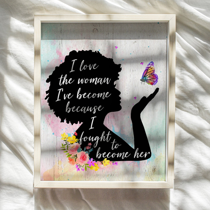 Motivational poster 8x10 - Black Girl Magic Wall Art - Black Wall Art - African Americans Wall Art - Black women Wall Art - Afro Wall Art & Decor - Inspirational Positive Quotes Wall Decor - UNFRAMED