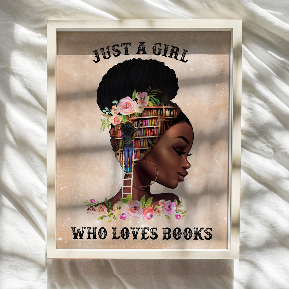 Black Girl Classroom Decor - Motivational Wall Decor - Inspirational Black Wall Art for Women Teen - Women's empowerment, positive Mindset Black Pride - Book Wall Art Posters for Women - Teacher Gifts