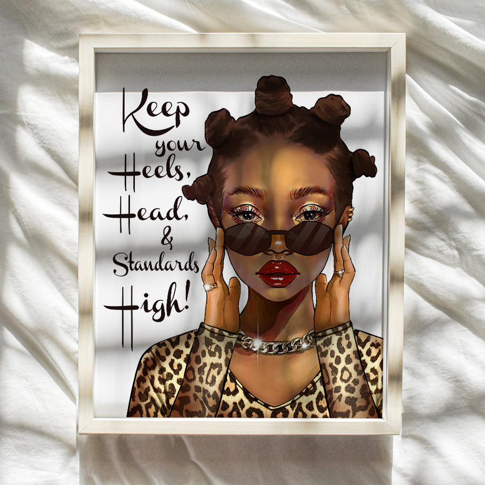 Black women Inspirational Wall Art & Decor - African Americans Inspiration Motivational poster - Black Art - African American Wall Art - Black Girl Magic - Positive Quotes Wall Decor Poster - UNFRAMED