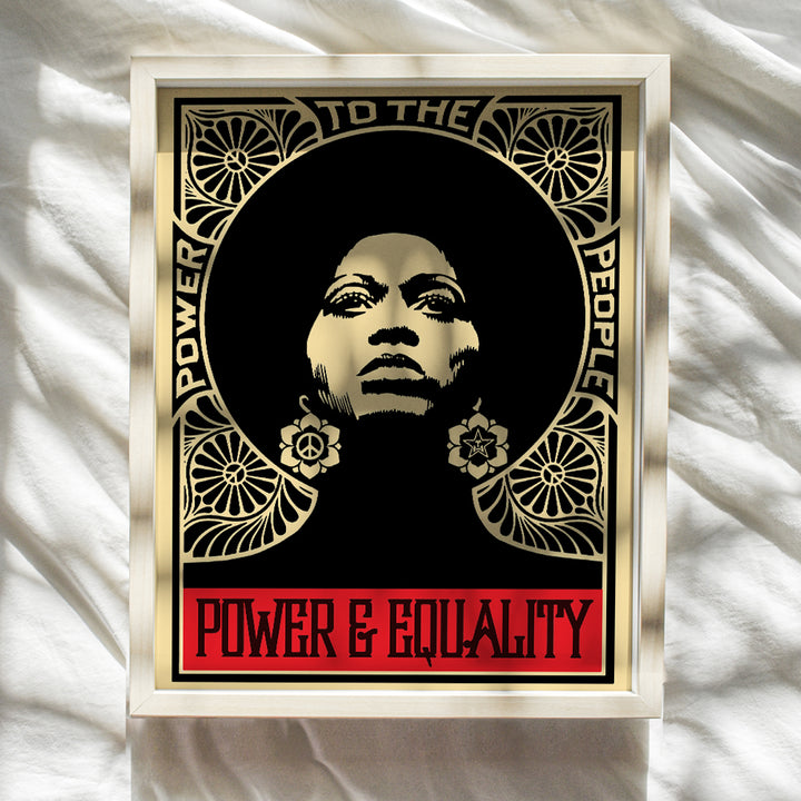 African American Wall Art & Decor - Black Culture - Power to The People - Black Art - Black Pride Poster - Black Lives Matter Sign - Gifts for African American Women, Men, Girl, Boy - Classroom Decor