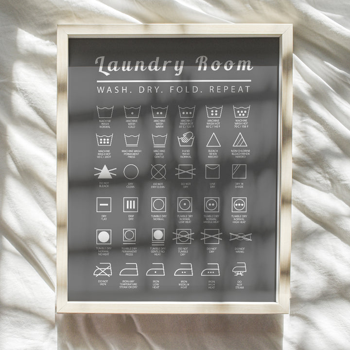 Laundry Room Wall Art Print - Typography Home Decor - Makes a Thoughtful Gift for Women, Men- 8x10 Photo - Unframed