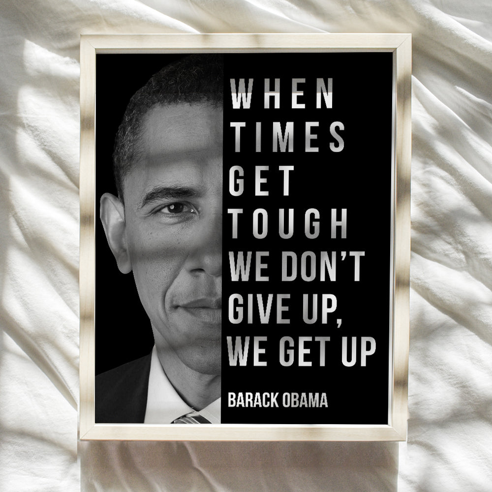 Barack Obama Art - Motivational Quote, 8x10 Inspirational Saying Poster - Home Decor, Decoration for Office, Bedroom, Living Room - Gift for Black African American, Democrat - UNFRAMED Photo