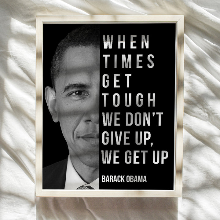 Barack Obama Art - Motivational Quote, 8x10 Inspirational Saying Poster - Home Decor, Decoration for Office, Bedroom, Living Room - Gift for Black African American, Democrat - UNFRAMED Photo