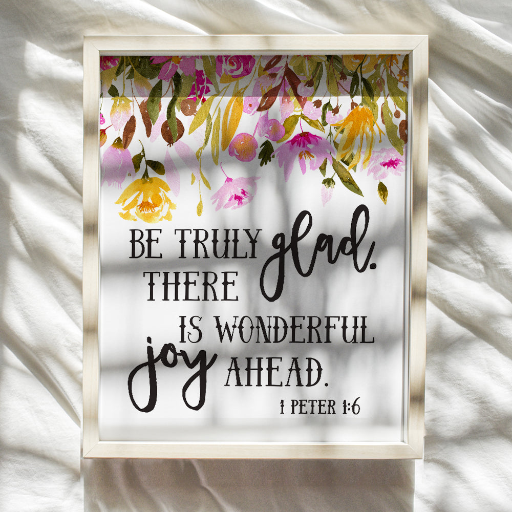 Motivational Bible Verse Wall Art - inspirational Religious Scripture Wall Decor - Positive Quotes Wall Decor - Blessed Gift for Christian Women, Teens, Graduation - 8x10 Poster